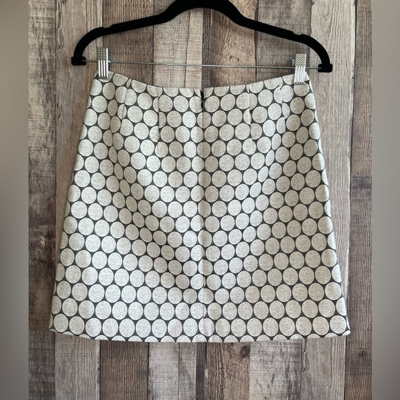 J. Crew Jacquard Ivory Dot Mini Skirt Sz 0 - Picture 7 of 7